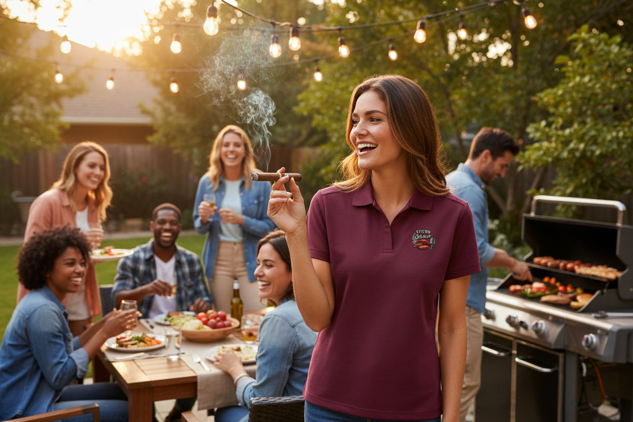 Performance Ladies' Plaited Polo, forest gin