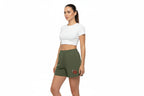 Womens Cutoff Fleece Shorts