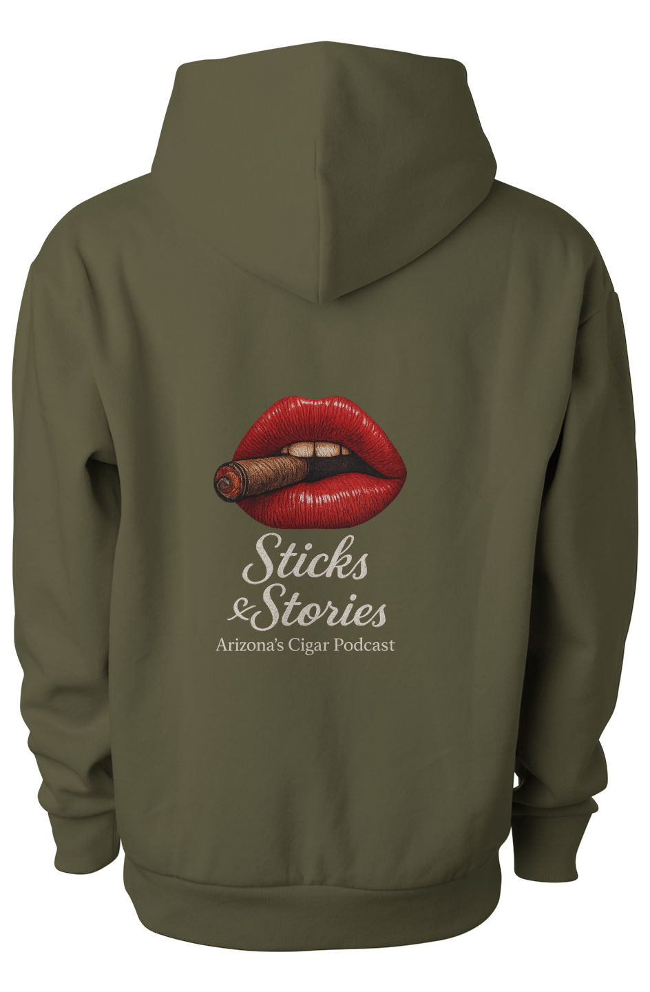 Big Sticks logo in back, The Avenue hoodie