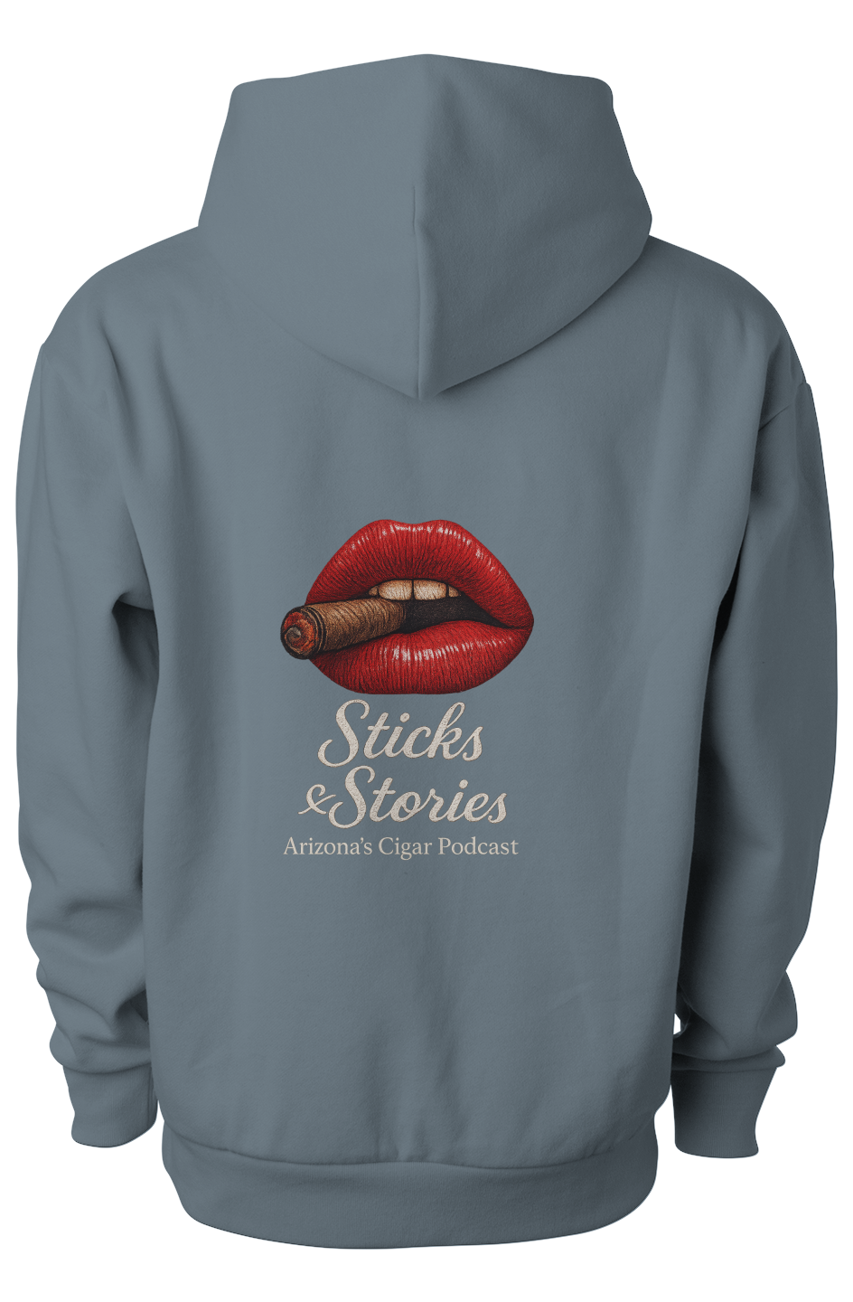 Big Sticks logo in back, The Avenue hoodie
